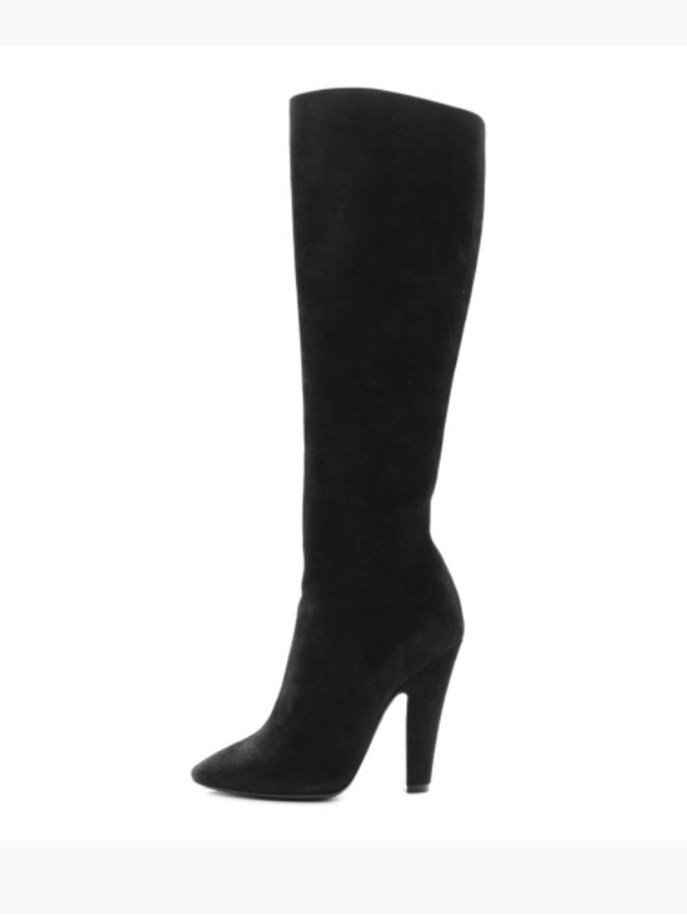 YSL Black Suede Knee High Boots